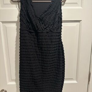 Ronni Nicole Black Layered Midi Dress